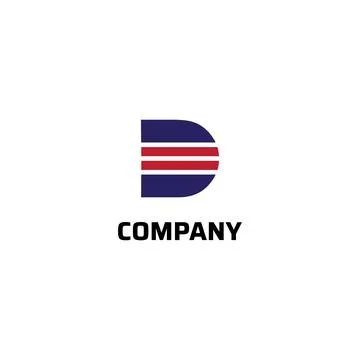 Letter D Alphabetic Logo Design Template Stock-Illustration