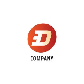 Letter D Alphabetic Logo Design Template, ED Logo Concept, Speed, Fast, Rou.. Stock-Illustration