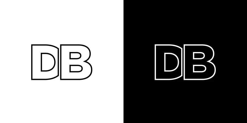 Letter D and B, DB logo design template. Minimal monogram initial based log.. 库存插图