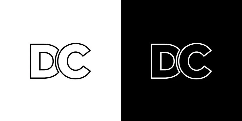 Letter D and C, DC logo design template. Minimal monogram initial based log.. Stock Illustration