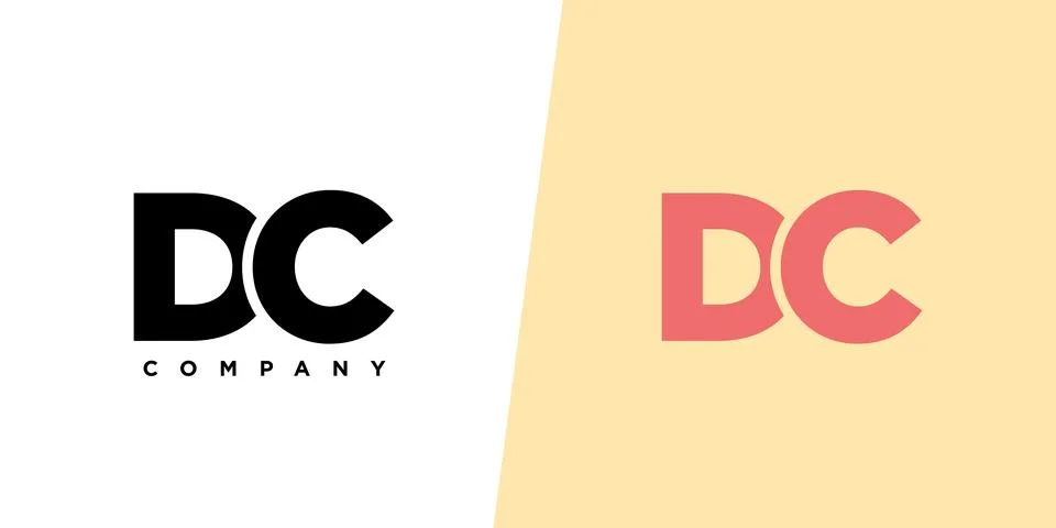 Letter D and C, DC logo design template. Minimal monogram initial based log.. Stock Illustration