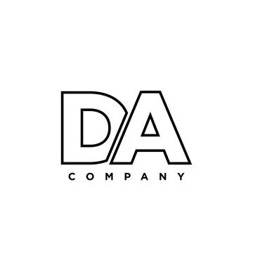 Letter D and A, DA logo design template. Minimal monogram initial based log.. Stock Illustration