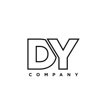 Letter D and Y, DY logo design template. Minimal monogram initial based log.. Stock Illustration