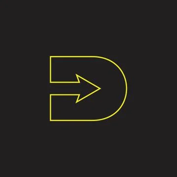 Letter d arrow thin line logo vector Stock-Illustration