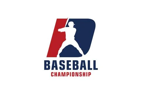 Letter D with Baseball Logo Design. Vector Design Template Elements for Spo.. イラスト素材