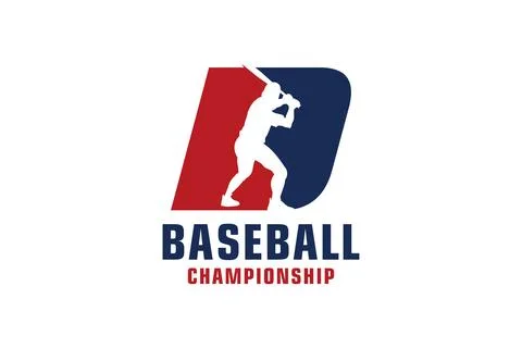 Letter D with Baseball Logo Design. Vector Design Template Elements for Spo.. 스톡 일러스트