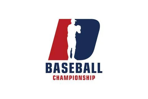 Letter D with Baseball Logo Design. Vector Design Template Elements for Spo.. Stock Illustration