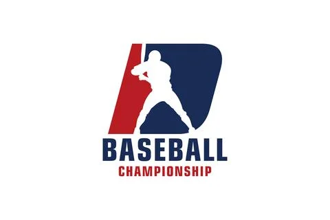 Letter D with Baseball Logo Design. Vector Design Template Elements for Spo.. Illustrazione stock