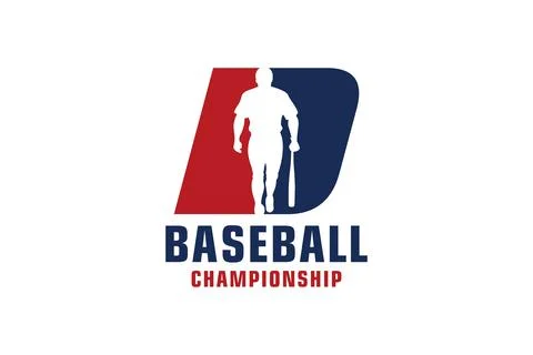 Letter D with Baseball Logo Design. Vector Design Template Elements for Spo.. Stock Illustration