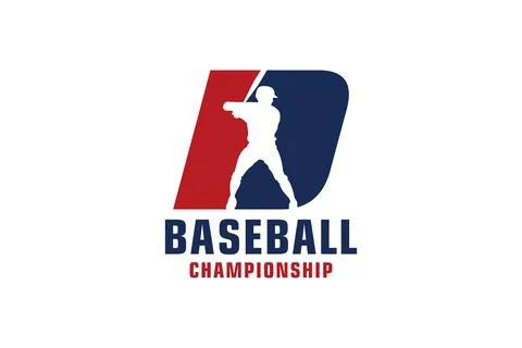 Letter D with Baseball Logo Design. Vector Design Template Elements for Spo.. Stock Illustration