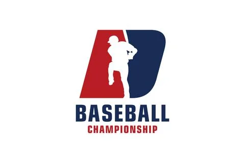 Letter D with Baseball Logo Design. Vector Design Template Elements for Spo.. イラスト素材