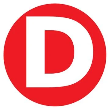 The Letter D Big Red Dot Letters And Numbers White Capitalized Font On A Big  Stock Illustration