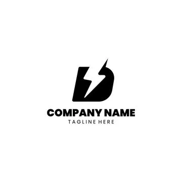 Letter D bolt logo Design vector イラスト素材