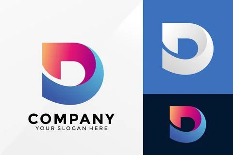 Letter D Business Logo Vector Design. Brand Identity emblem, designs concept, Stock Illustration