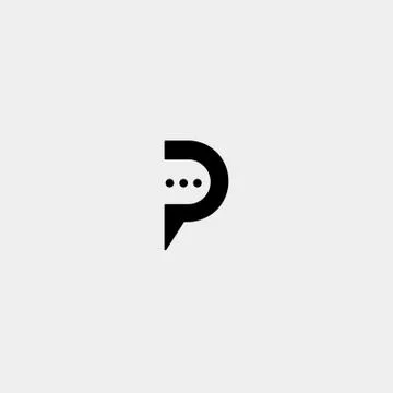Letter D Chat Logo Template Vector Design Stock Illustration