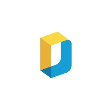Letter D colorful vector concept Stock Illustration