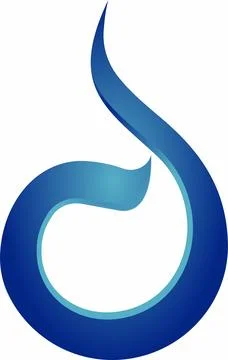 Letter D on conoha rep logo design Stock Illustration