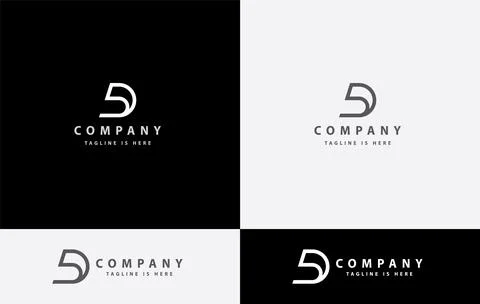 Letter D Creative  logo design brand logo design Stock Illustration