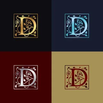 Letter D Decorative Logo Stock Illustration
