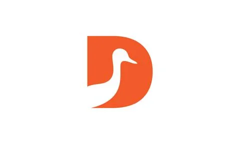 Letter D for duck logo vector icon illustration design Stock-Illustration