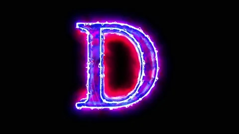 Letter D of English Alphabet. Hot letter... | Stock Video | Pond5