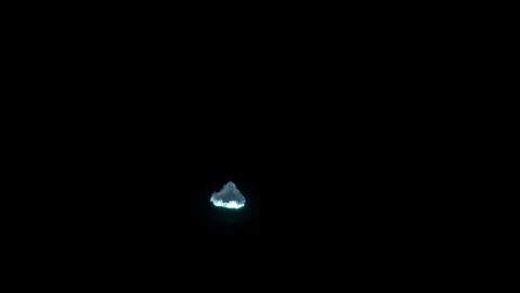 The Letter D Of Ice Isolated On Black With Alpha Matte. Stock Footage 71501822