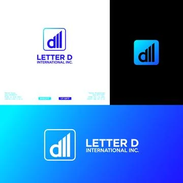 Letter D iconic logo design for your business 스톡 일러스트