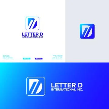 Letter D iconic logo design for your business 스톡 일러스트