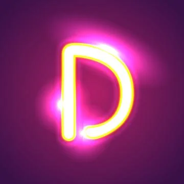 The letter d illumination Stock Illustration