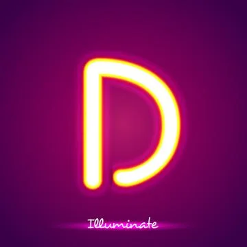 The letter d illumination Stock Illustration