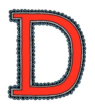 Letter d Illustrazione stock