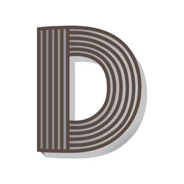 Letter D Illustrazione stock