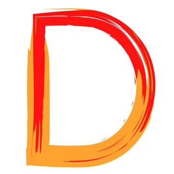 Letter D Illustrazione stock