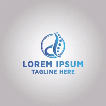 Letter D image, physiotherapy vector logo design idea and inspiration Stock Illustration