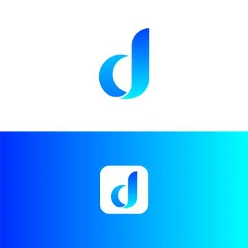 Letter d logo, d icon, modern, professional, simple, software	 스톡 일러스트