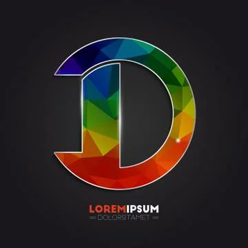 Letter D logo design Stock Illustration