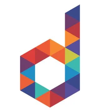 Letter d - Logo Design, Multicolored d Icon design Illustrazione stock