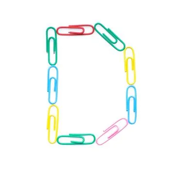 Letter d made with clips Stock Photos