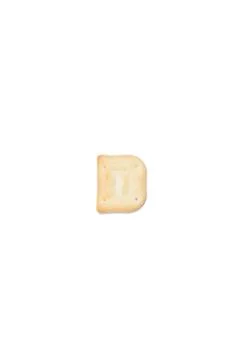Letter D made of cracker cookie Stock Photos