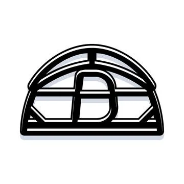 Letter d monogram line art graphic design Stock Illustration