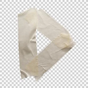 Letter D or triangle shape made of off-white color masking tape Stock Photos