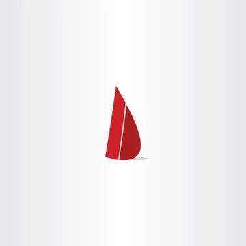 Letter d red stylized icon vector logo Illustrazione stock