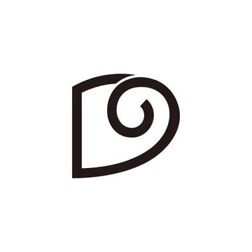 Letter d sheep head abstract logo vector Stock Illustration