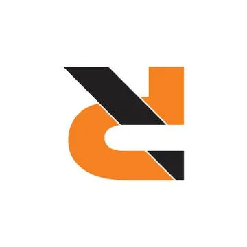 Letter d simple geometric motion logo vector Stock Illustration