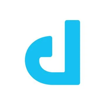 Letter d simple logo vectorlogo, simple, d, symbol, icon, abstract, letter, m Stock Illustration