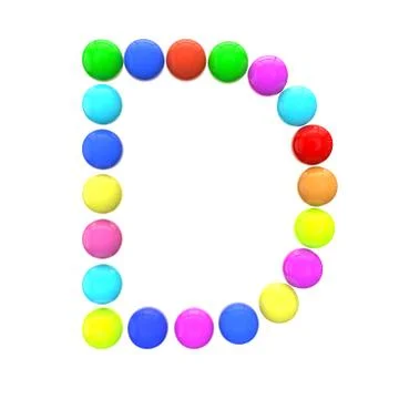 Letter "D" from spheres Stock Illustration