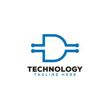 Letter d tech logo Stock Illustration