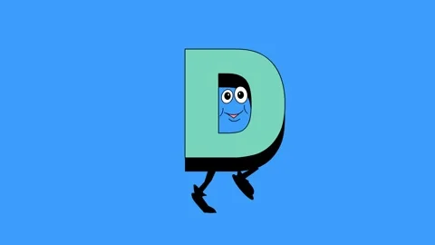 Letter D walking in the alphabet Stock-Footage 242745447
