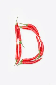 The letter D on a white background Foto stock