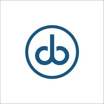 Letter db in a circle logo vector template monogram Stock Illustration